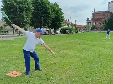 In battuta sul prato del Pra Grand