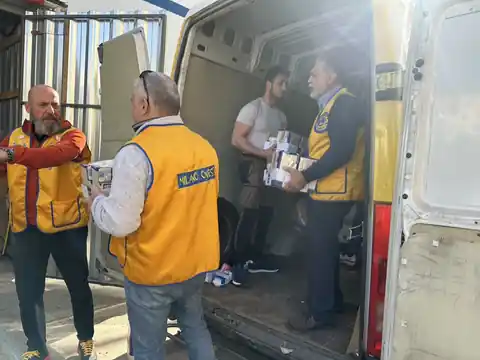 Lo scarico degli aiuti