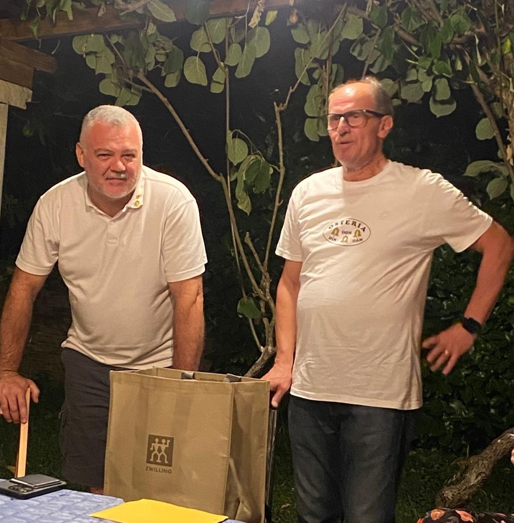 Luigi Uslenghi in una serata conviviale del Lions Club Milano Ovest