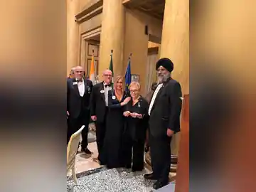 Il Presidente Internazionale AP Singh con i Lions durante la visita in Italia